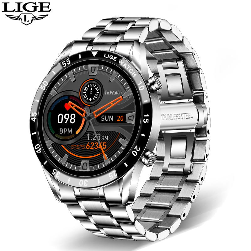 Relógio Lige - Smartwatch Impermeável Esportivo Bluetooth Masculino.