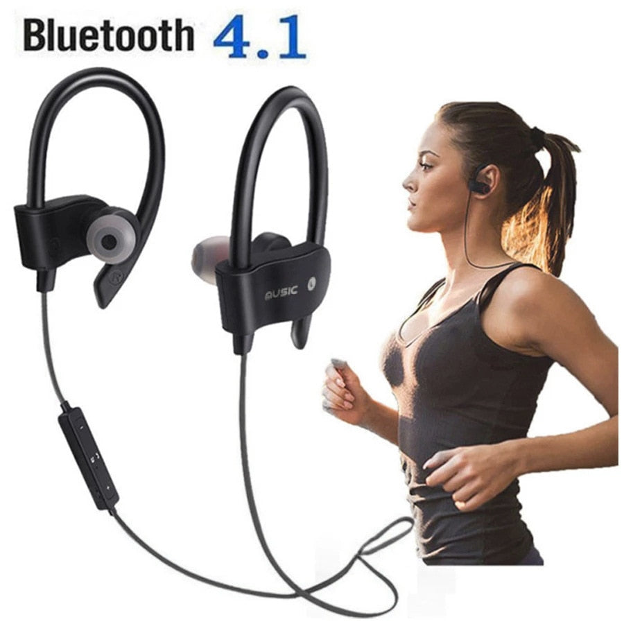 Fone de Ouvido 4.1 Bluetooth, Esporte sem Fio, "para todos os telefones inteligentes".