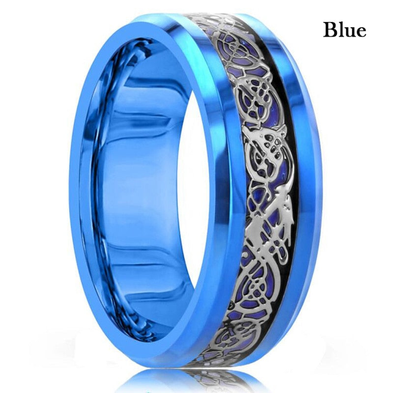 Anel Stainless Steel Celtic Dragon Ring