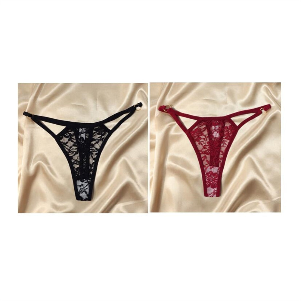 Calcinhas Femininas de Renda Transparente Estilo Lingerie Sexy 2/p