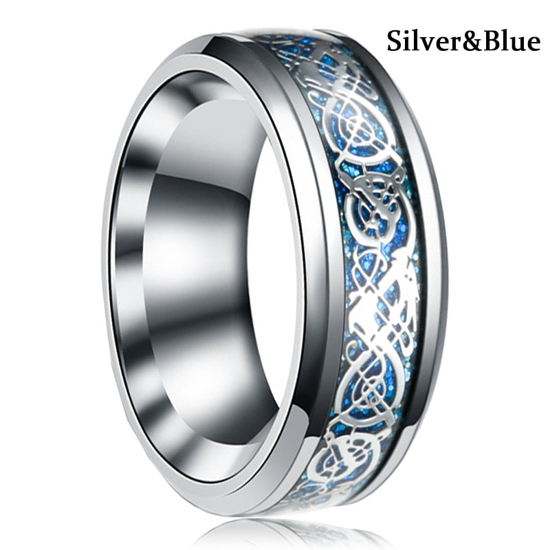 Anel Stainless Steel Celtic Dragon Ring