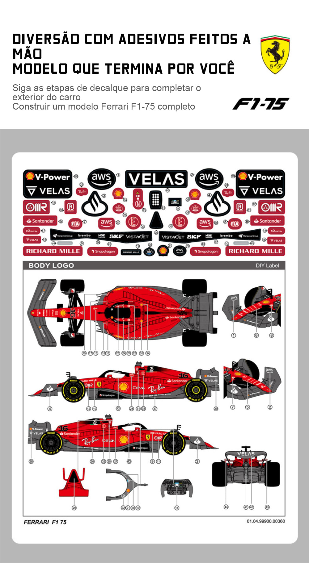 Ferrari F1-75 (1/12)  F1 Formula Racing Drift RC Car Toy