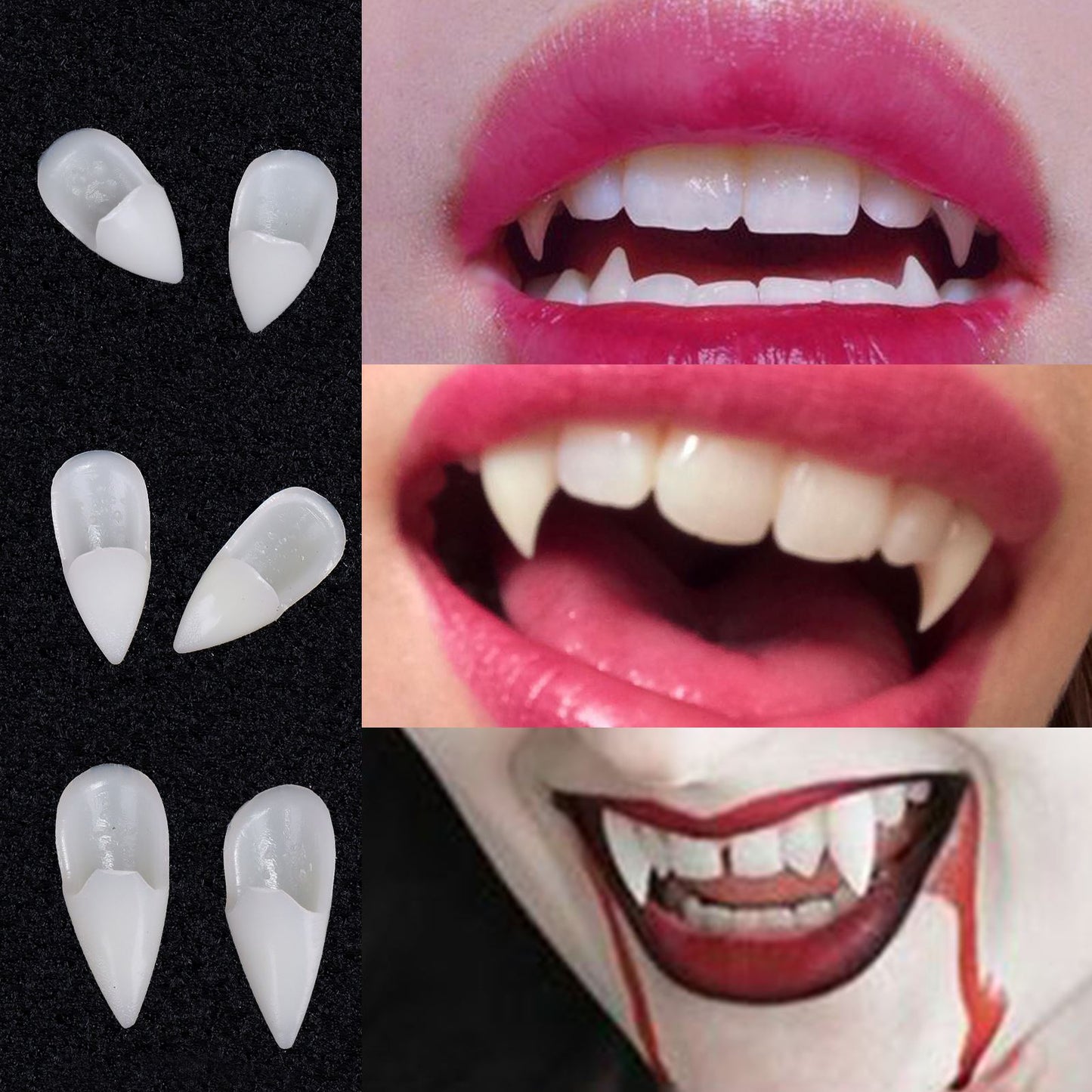 Halloween Dentes de Vampiros, Cosplay Horror.