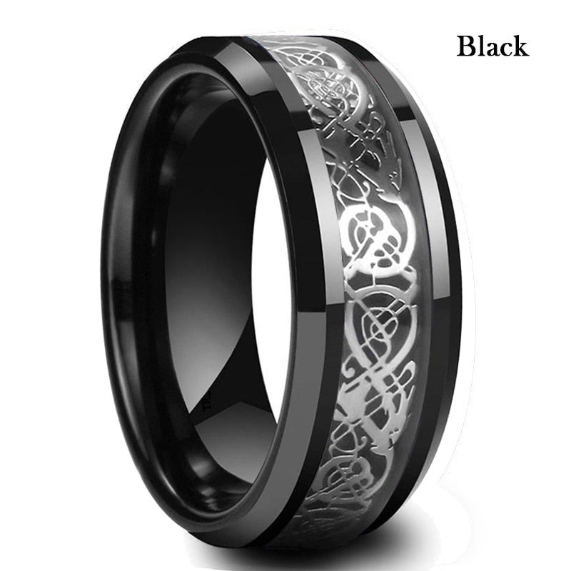 Anel Stainless Steel Celtic Dragon Ring